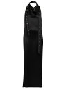 【送料無料】 オフ-ホワイト レディース ワンピース トップス Satin Belt Halterneck Dress black