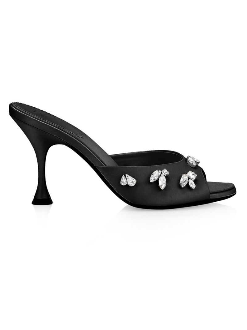 クリスチャンルブタン 【送料無料】 クリスチャン・ルブタン レディース サンダル シューズ Degraqueen 85MM Crystal-Embellished Silk Sandal black