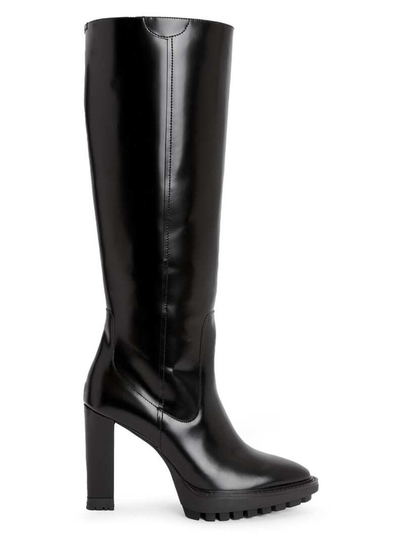 ̵ 륻 ǥ ֡ġ쥤֡ 塼 Harlem 109MM Patent Leather Lug-Sole Boots black shine