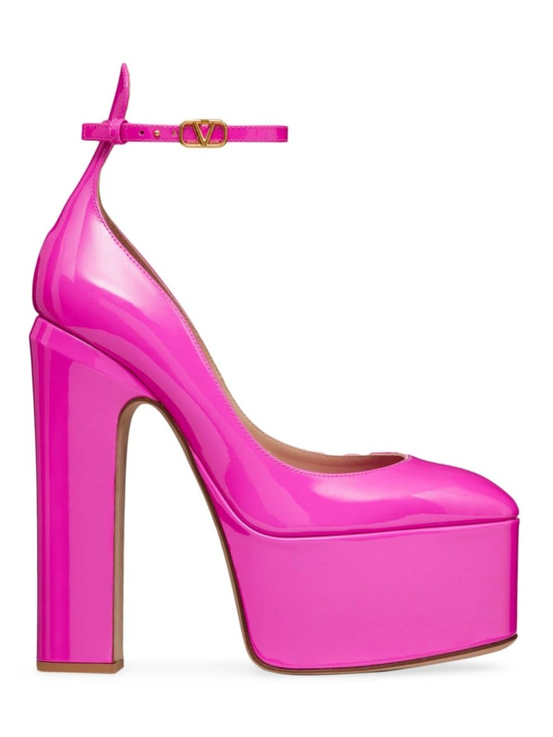 【送料無料】 ヴァレンティノ レディース パンプス シューズ Tan-Go Platform Pumps In Patent Leather 155 MM pink