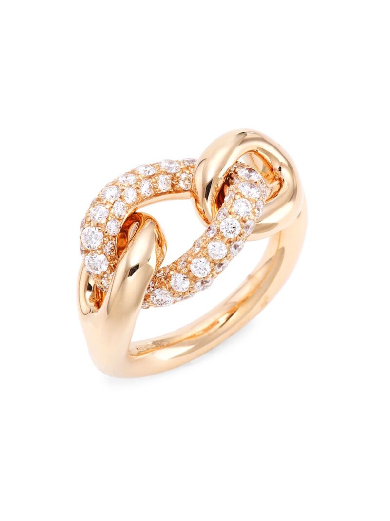 ポメラート 【送料無料】 ポメラート レディース リング アクセサリー Catene 18K Rose Gold & Diamond Ring rose gold