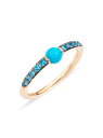 ポメラート 【送料無料】 ポメラート レディース リング アクセサリー M'ama non M'ama 18K Rose-Gold Turquoise & Blue Zircon Ring rose gold