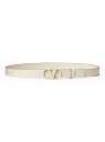 yz @eBm fB[X xg ANZT[ VLogo Signature Belt In Shiny Calfskin light ivory
