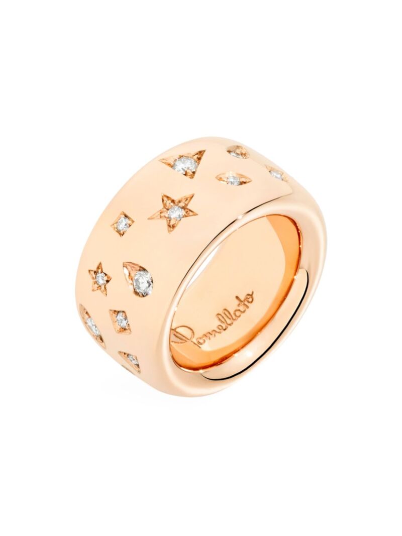 ポメラート 【送料無料】 ポメラート レディース リング アクセサリー Iconica 18K Rose Gold & Diamond Ring rose gold