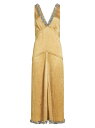 【送料無料】 プロエンザショラー レディース ワンピース トップス Crushed Satin Shift Midi-Dress gold