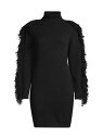 ミリ― 【送料無料】 ミリー レディース ワンピース トップス Rowe Fringe-Sleeve Sweaterdress black