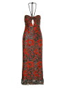 【送料無料】 ジョアンナオッティ レディース ワンピース トップス Full Moon Hues Halter Midi-Dress tie dye orange