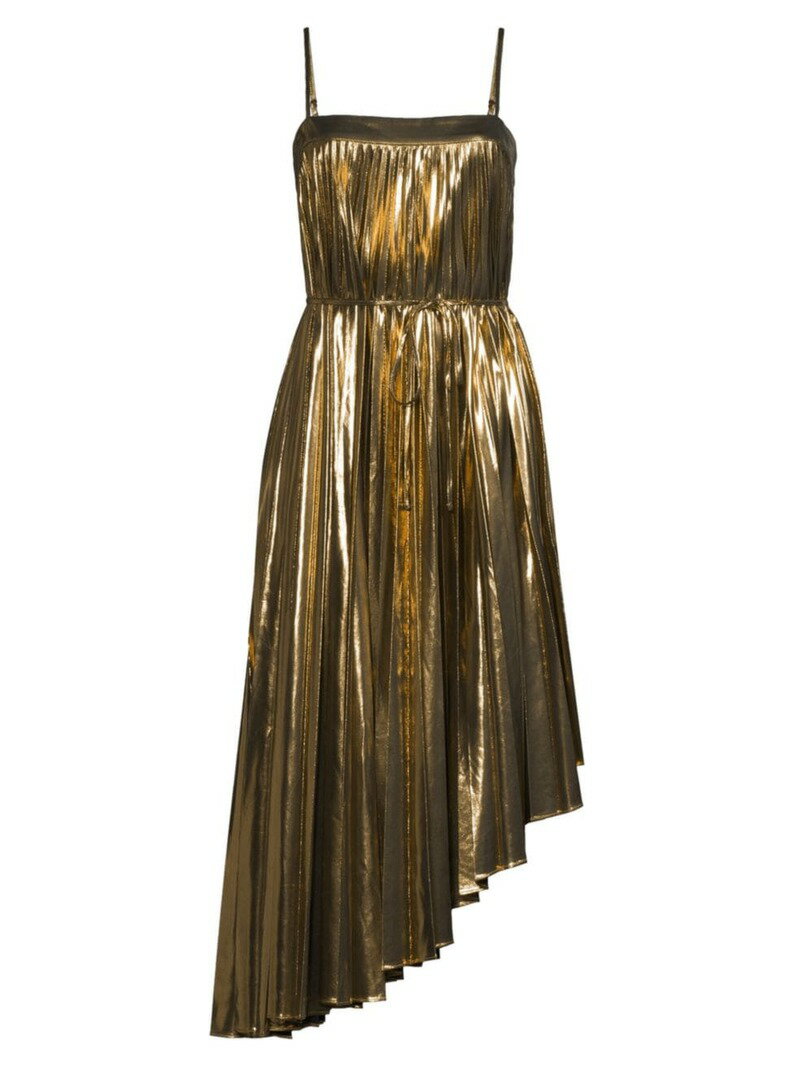 ミリ― 【送料無料】 ミリー レディース ワンピース トップス Irene Metallic Asymmetric Midi-Dress gold