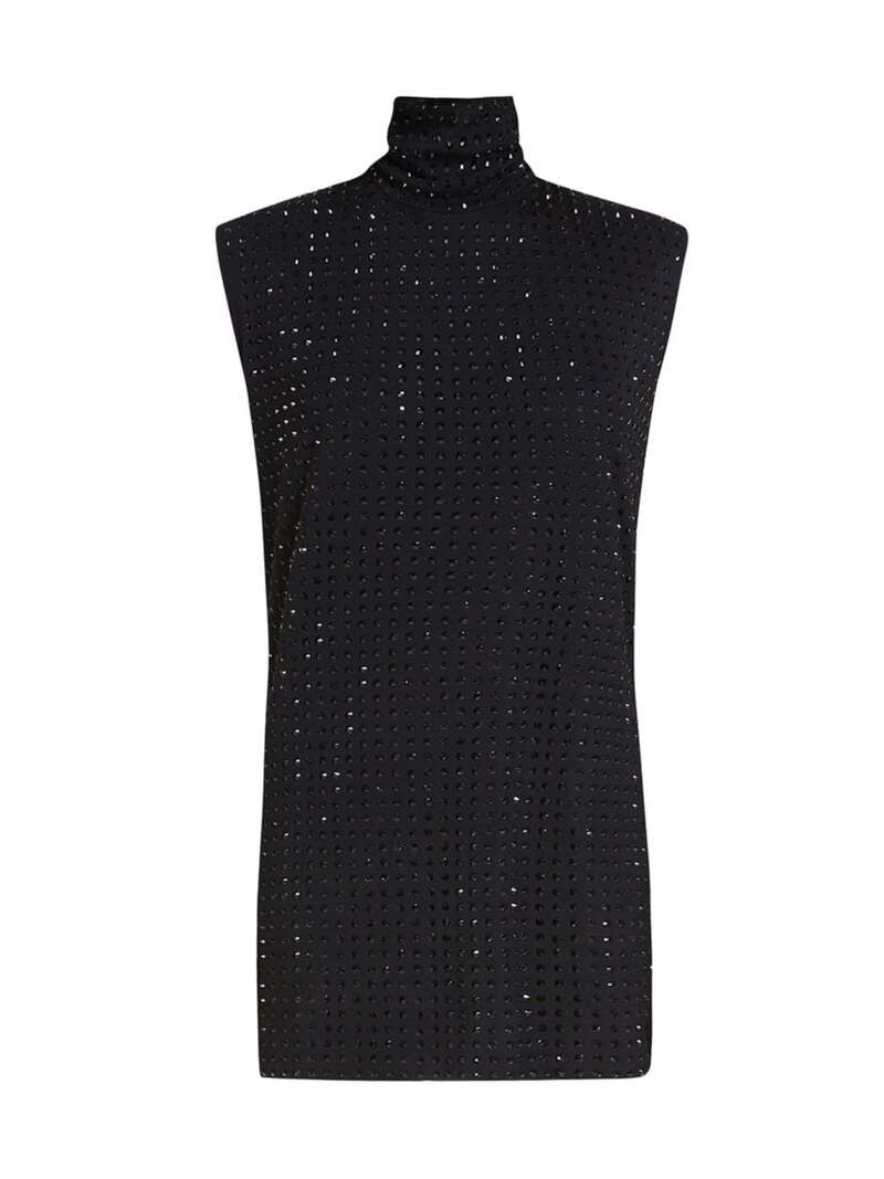 【送料無料】 スポーツマックス レディース ワンピース トップス Studded Sleeveless Minidress black