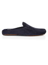 【送料無料】 マノロ ブラニク メンズ サンダル シューズ Crawford Suede & Shearling Mules navy