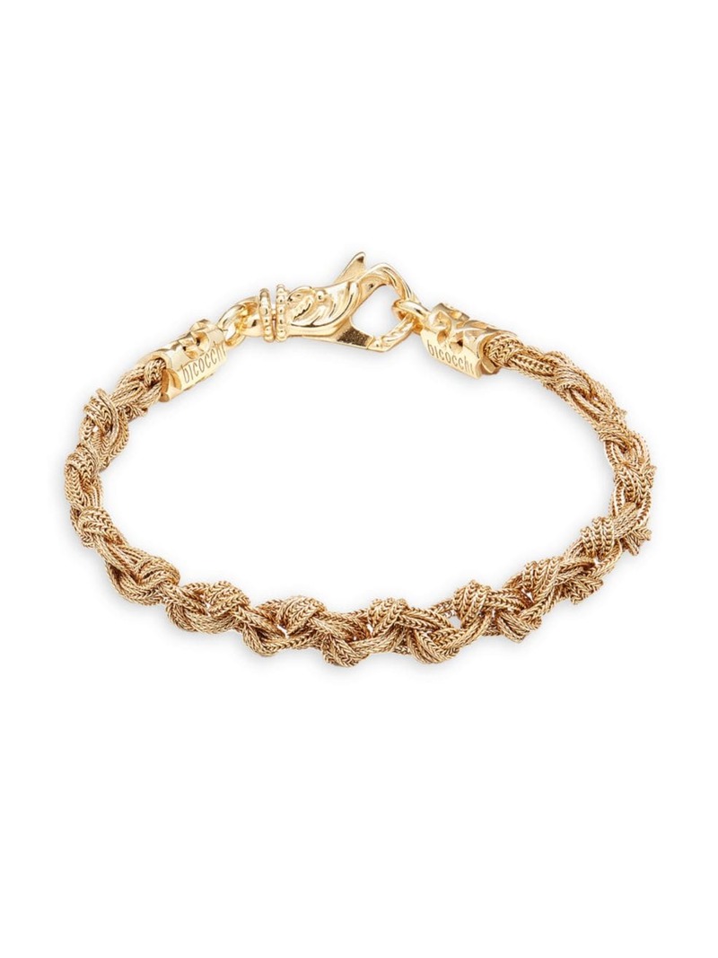 yz G}jG rRbL Y uXbgEoOEANbg ANZT[ 24K Gold-Plated Sterling SIlver Knot Bracelet gold