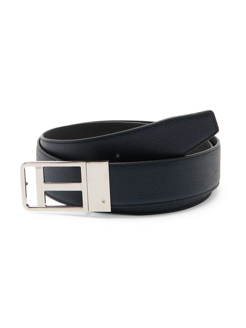 ̵ ȥࡦե  ٥ ꡼ Leather T Logo Belt dark navy black