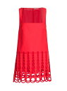 【送料無料】 ステラマッカートニー レディース ワンピース トップス Cutwork Embroidered Minidress bright red