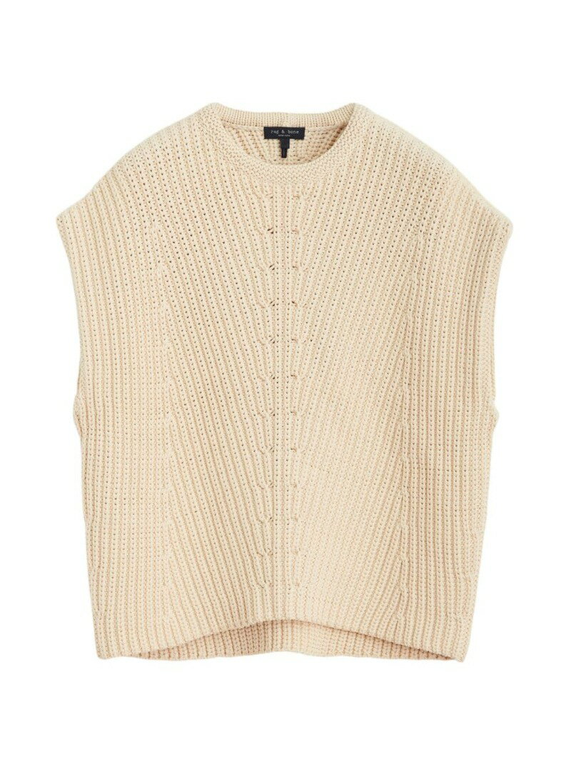 【送料無料】 ラグアンドボーン レディース タンクトップ トップス Shane Cotton-Blend Knit Vest ligh..