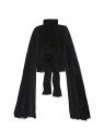 【送料無料】 バレンシアガ レディース シャツ トップス Scarf Pleated Blouse black