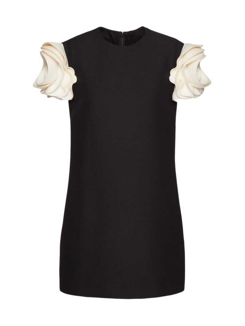 ̵ ƥ ǥ ԡ ȥåץ Crepe Couture Short Dress black