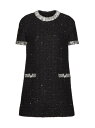 【送料無料】 ヴァレンティノ レディース ワンピース トップス Embroidered Glaze Tweed Short Dress black silver