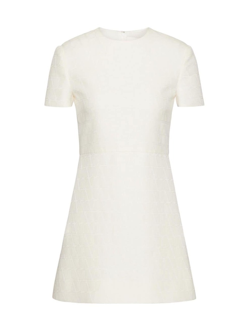 ̵ ƥ ǥ ԡ ȥåץ Toile Iconographe Short Dress In Crepe Couture ivory