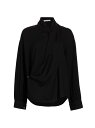 【送料無料】 ザ ロウ レディース シャツ トップス Darnelle Draped Silk Shirt black