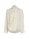 【送料無料】 ザ ロウ レディース シャツ トップス Darnelle Draped Silk Shirt white