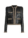 yz o} fB[X WPbgEu] AE^[ Quilted Leather Chain Jacket black gold