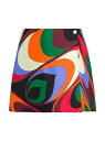 yz vb` fB[X XJ[g {gX Printed Silk Wrap Miniskirt arancio verde