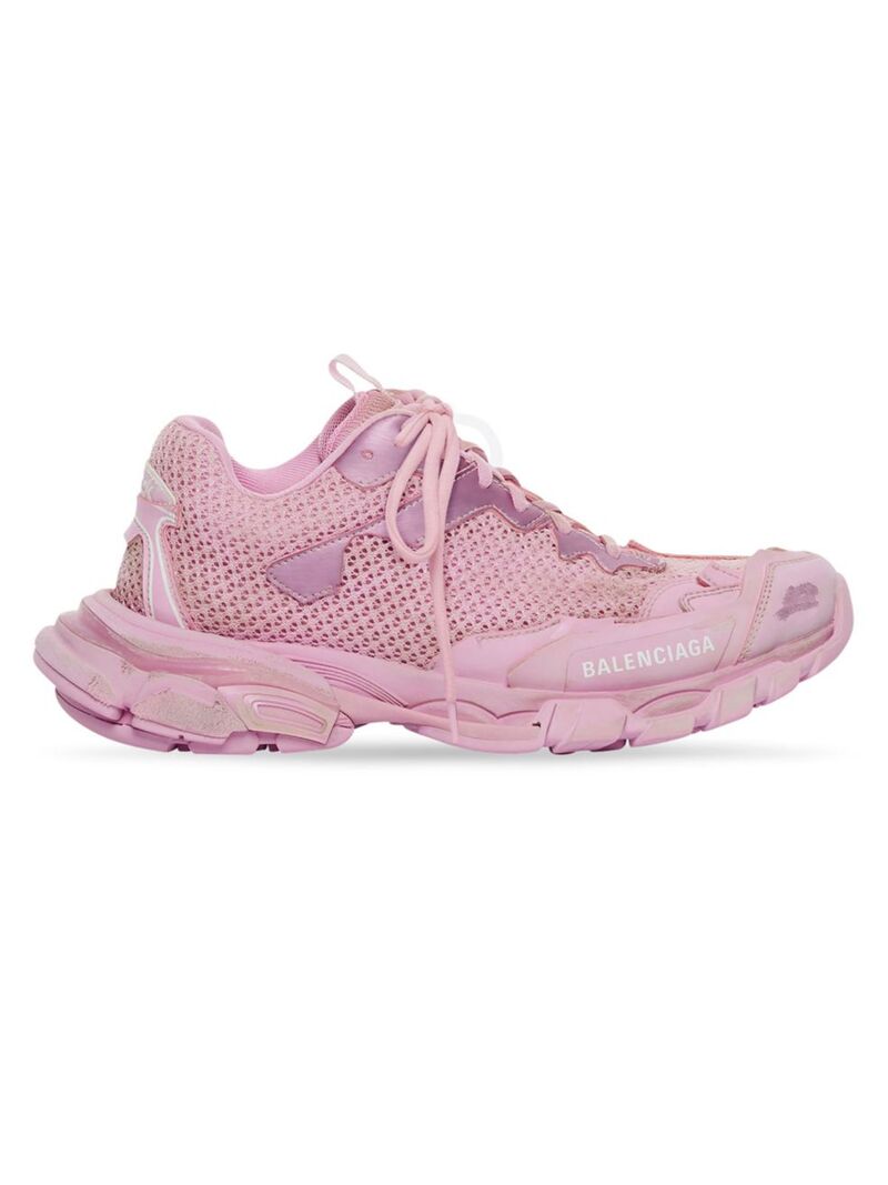 【送料無料】 バレンシアガ レディース スニーカー シューズ Track.3 Sneaker pink white