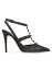 ̵ ƥ ǥ ѥץ 塼 Rockstud Mesh Pumps With Crystals And Straps 100MM black