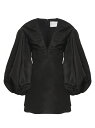 【送料無料】 キャロライナヘレラ レディース ワンピース トップス Chalet Silk Balloon-Sleeve Minidress black