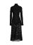 ̵ Хޥ ǥ ԡ ȥåץ Baroque Pattern Wool Sheer Midi-Dress black