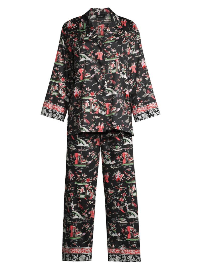 【送料無料】 ナトリ レディース ナイトウェア アンダーウェア Kana Two-Piece Pajama Set black multi