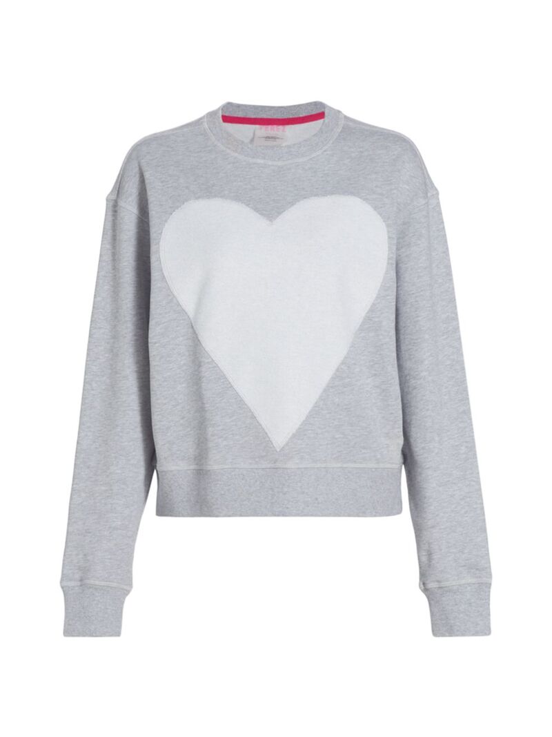 yz eY fB[X p[J[EXEFbg AE^[ Collegiate Heart Cotton Pullover Sweatshirt collegiate grey