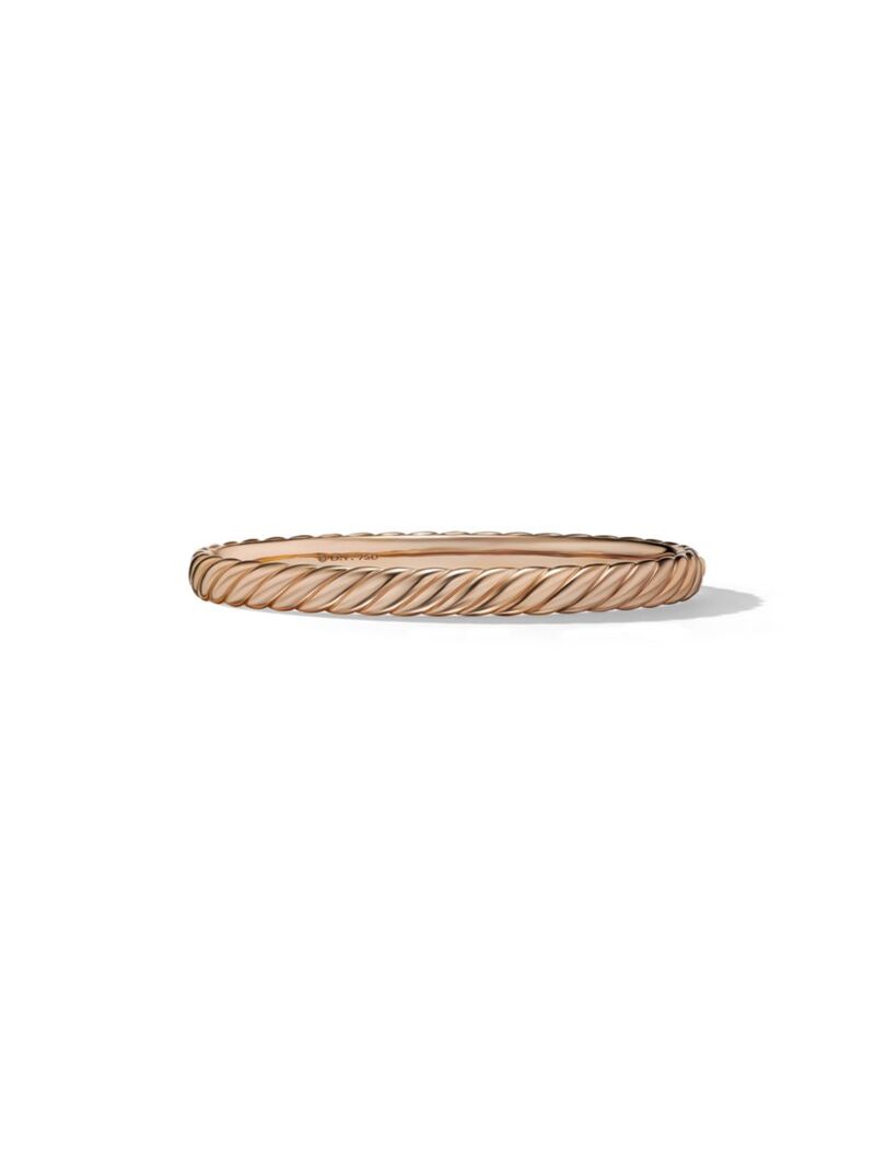  デイビット・ユーマン レディース ブレスレット・バングル・アンクレット アクセサリー Sculpted Cable Bangle Bracelet In 18K Rose Gold rose gold