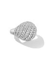 【送料無料】 デイビット・ユーマン レディース リング アクセサリー Sculpted Cable Pinky Ring In 18K White Gold silver