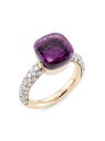 ポメラート 【送料無料】 ポメラート レディース リング アクセサリー Nudo 18K Rose Gold Diamond & Amethyst Classic Square Ring rose white gold