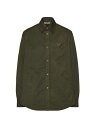 yz @eBm Y WPbgEu] AE^[ Nylon Shirt Jacket With Rubberized V Detail olive