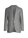 【送料無料】 カナーリ メンズ ジャケット・ブルゾン アウター Kei Lined Windowpane Sport Coat grey