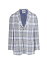 ̵ ȥ  㥱åȡ֥륾  Plaid Cashmere-Linen Three-Button Sport Coat sky blue