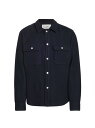 【送料無料】 フレーム メンズ ジャケット・ブルゾン アウター Textured Cotton-Wool Overshirt dark navy