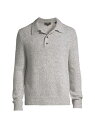 【送料無料】 ヴィンス メンズ ニット・セーター アウター Plush Donegal Cashmere Polo Sweater medium heather grey