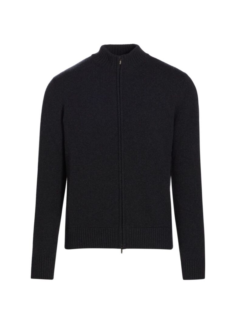 ̵ ԥ  ˥åȡ  Parksville Cashmere Zip-Up Sweater black grey melange