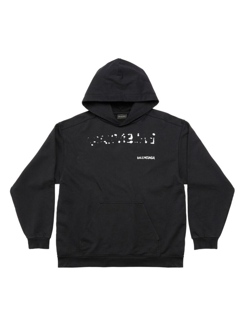 【送料無料】 バレンシアガ メンズ パーカー・スウェット フーディー アウター Hand Drawn Hoodie Medium Fit black