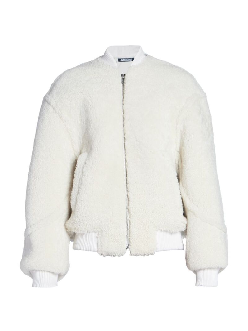 【送料無料】 ジャクエムス メンズ ジャケット・ブルゾン アウター Pilou Shearling Jacket off white