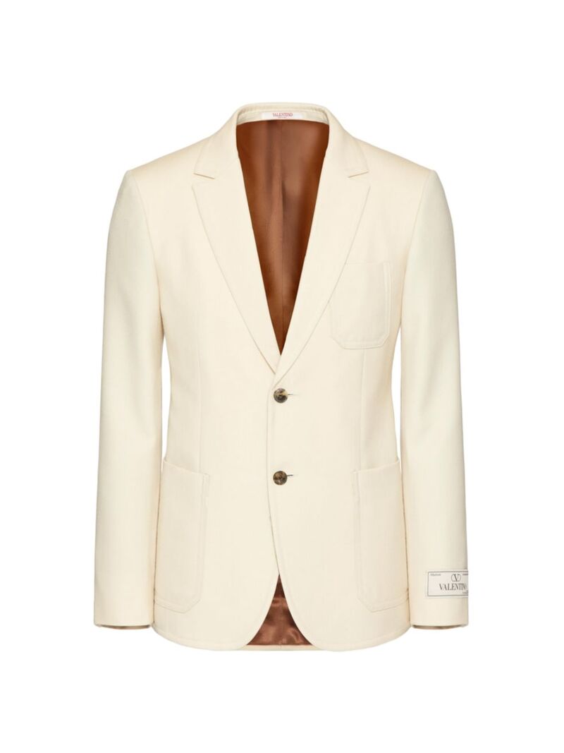 【送料無料】 ヴァレンティノ メンズ ジャケット・ブルゾン アウター Single-breasted Wool Jacket beige