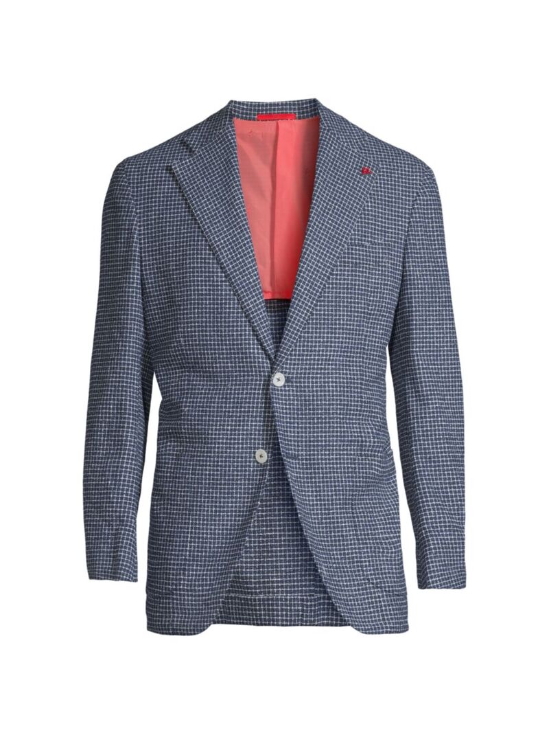 【送料無料】 イザイア メンズ ジャケット・ブルゾン アウター Classic Check Sportcoat blue