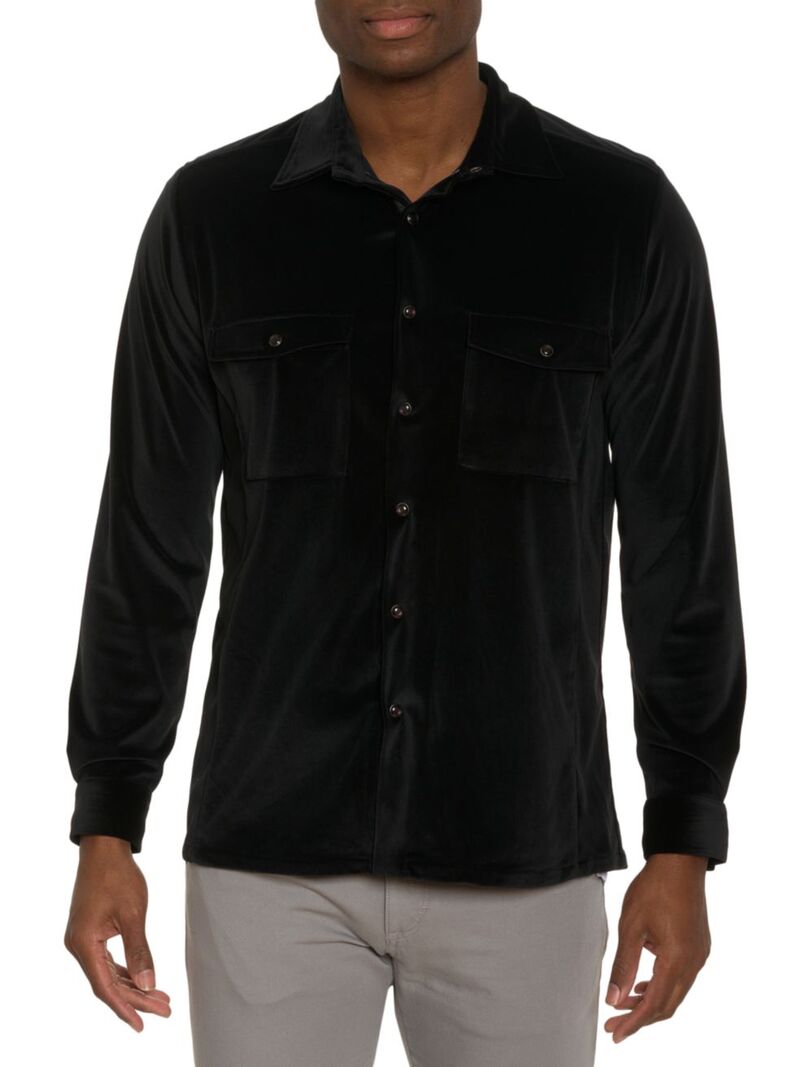【送料無料】 ロバートグラハム メンズ シャツ トップス Patorno Velvet Shirt black