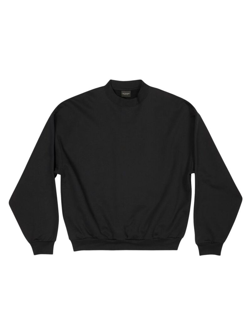 【送料無料】 バレンシアガ メンズ パーカー・スウェット アウター Care Label Sweatshirt Large Fit black white