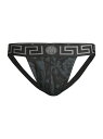 【送料無料】 ヴェルサーチ メンズ ブリーフパンツ アンダーウェア Baroque-Print Briefs black grey