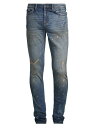 ピーアールピーエス 【送料無料】 ピーアールピーエス メンズ デニムパンツ ジーンズ ボトムス Cayenne Distressed Stretch Super Skinny Jeans bleach splash