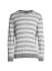 ̵   ˥åȡ  Birdseye Stripe Crewneck Sweater grey pearl stripe